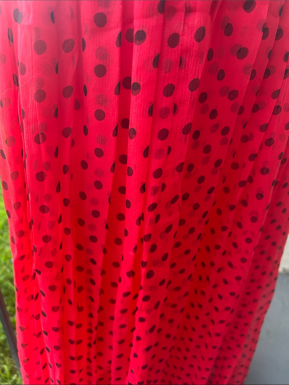 ๐น VTG Silk Red Polka Dot Albert Nipon Evening Dress - Pre Owned - Picture 16 of 16